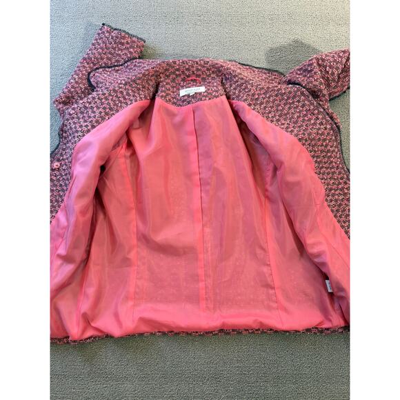 Emanuel Ungaro Size 14 Womens Pink Tweed Blazer Jacket - Picture 12 of 16